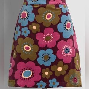 ModCloth X Princess Highway corduroy floral mini skirt size 20